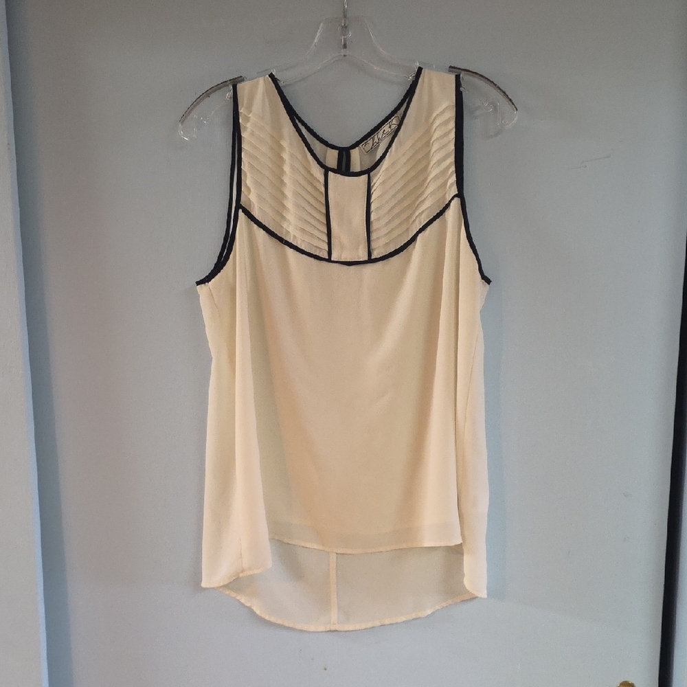 Elegant Cream Sleeveless Top
